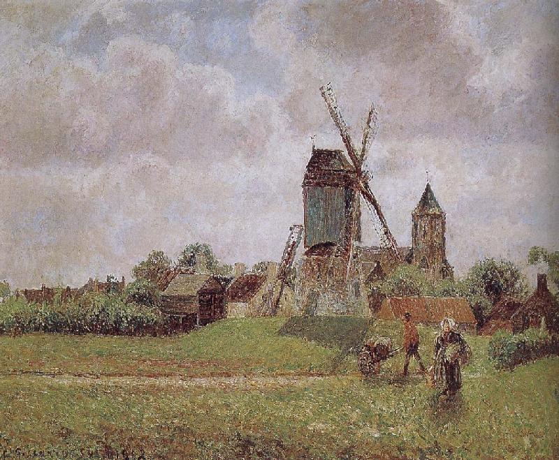 Camille Pissarro Belgium, a large windmill France oil painting art